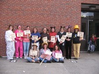 Preschool staff dressed up as the Farmer in the Dell.   What will they be this year???